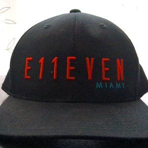 E11EVEN Miami Snap-back Hat - Orange/Teal Logo - #NOSLEEP - Mint!